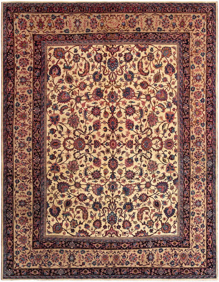 Detail image of 9' 8 x 13' Mashad Wool Rug