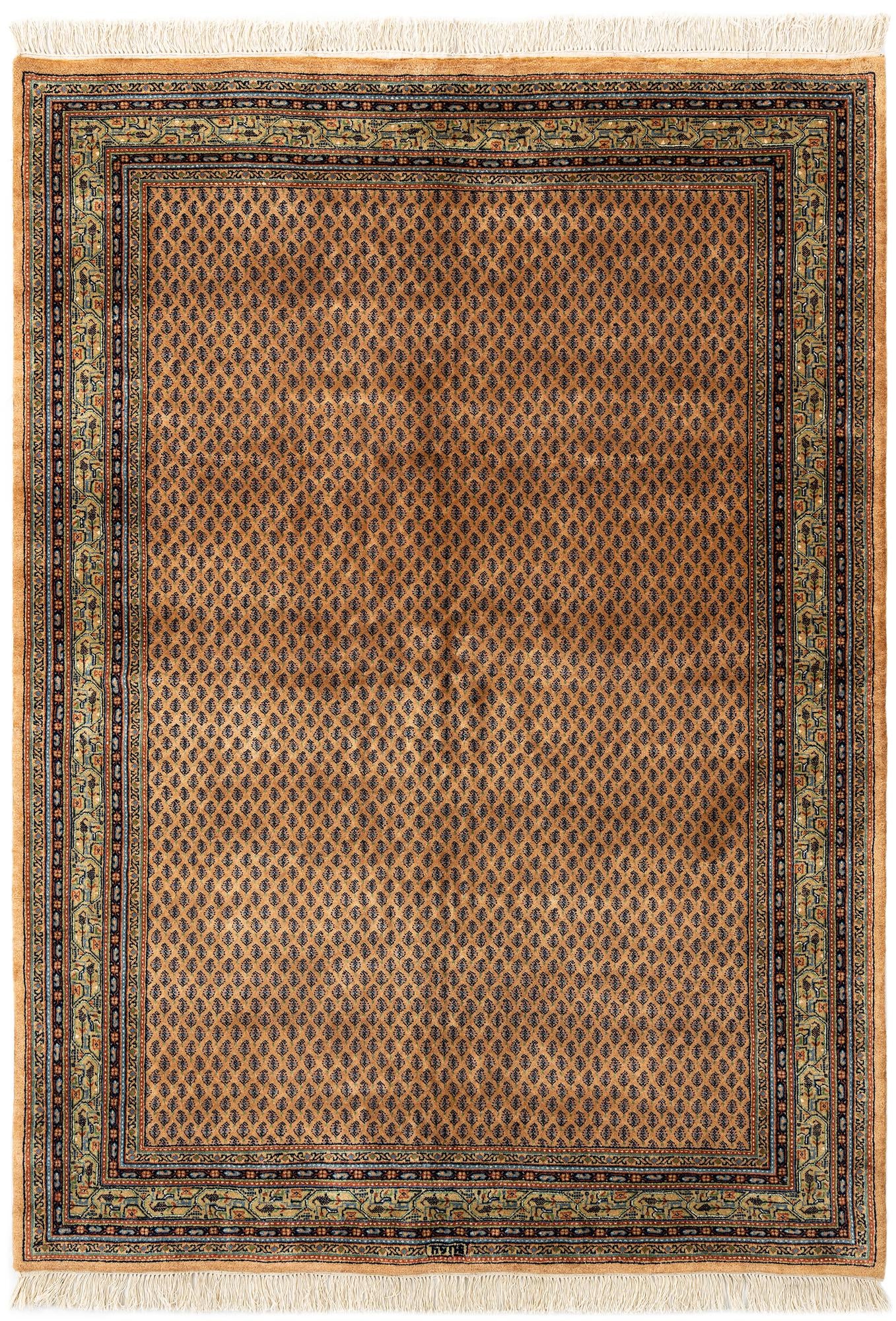 5' 8 x 7' 9  Hand Knotted Mir Oriental Wool Rug