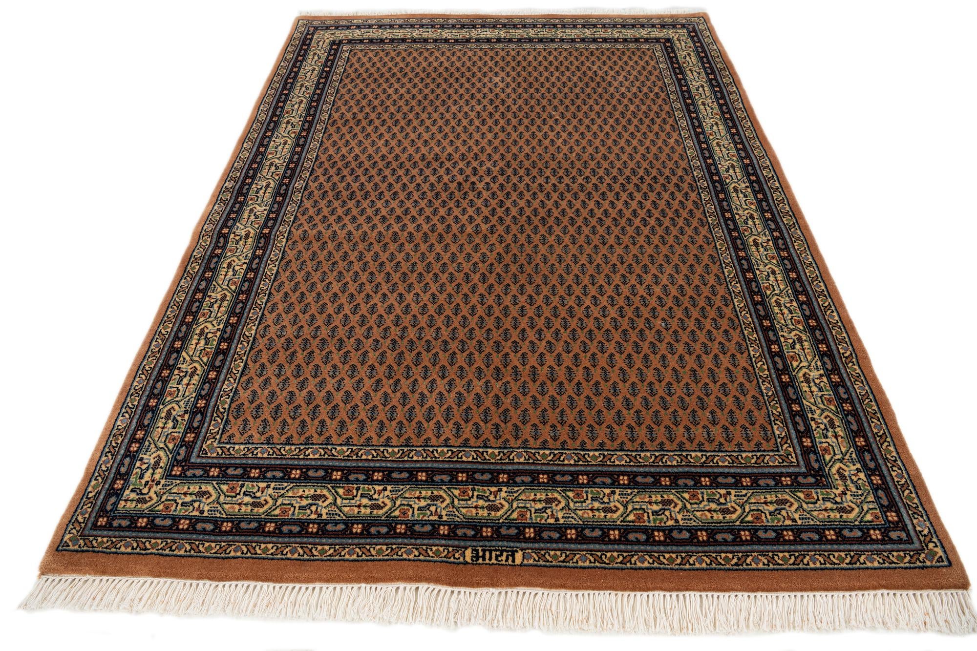 4' 7 x 6' 7 Hand Knotted Mir Oriental Wool Rug