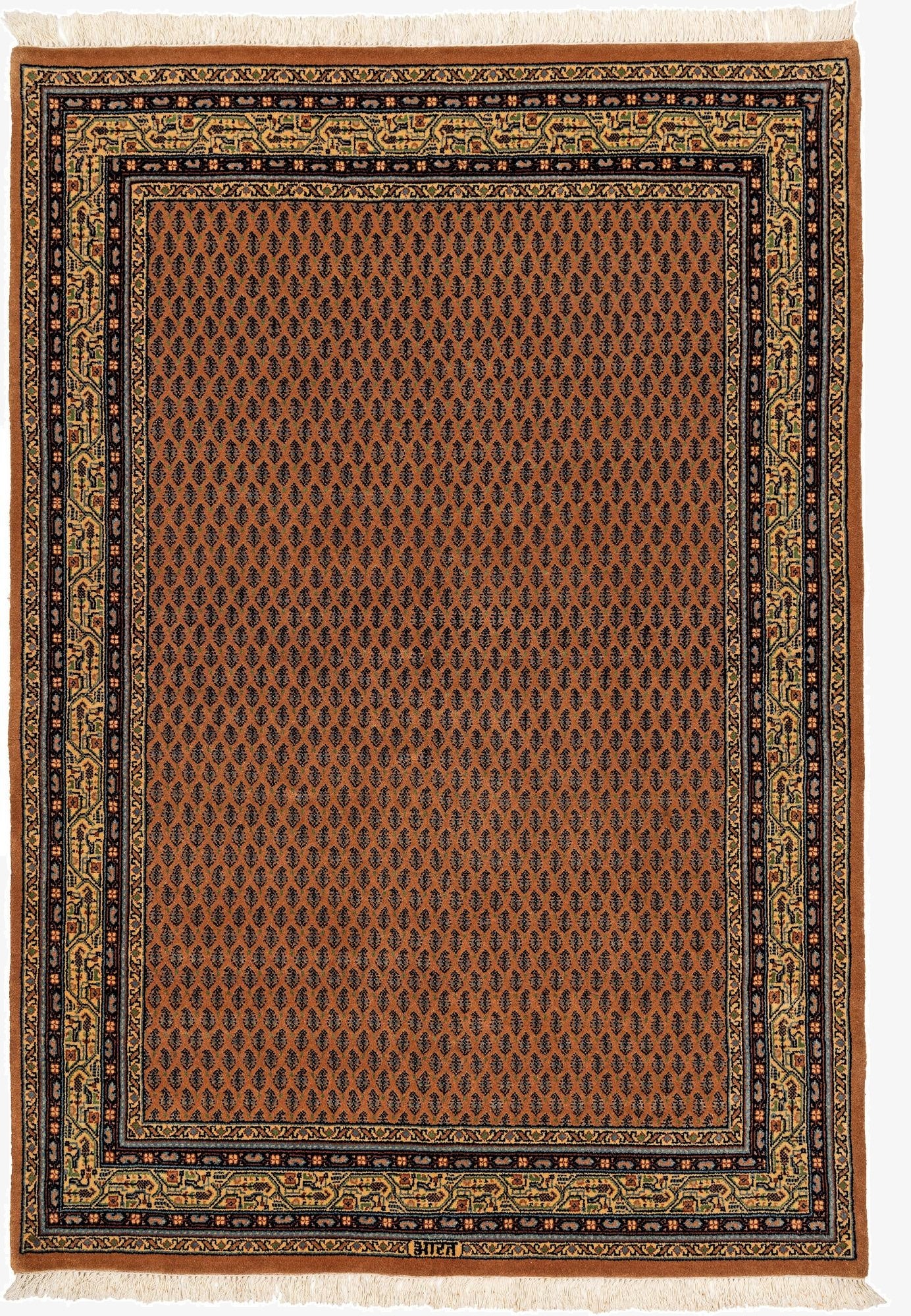 4' 7 x 6' 7  Hand Knotted Mir Oriental Wool Rug