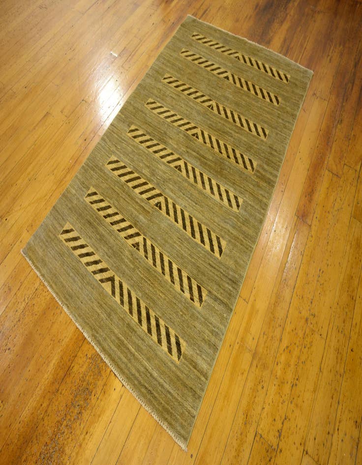 Detail image of 3' 9 x 5' 11  Hand Knotted Modern Ziegler Oriental Rug