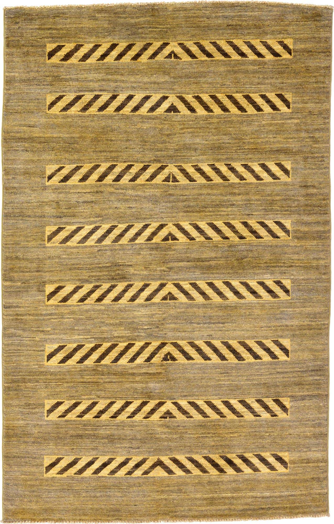 3' 9 x 5' 11 Hand Knotted Modern Ziegler Oriental Rug