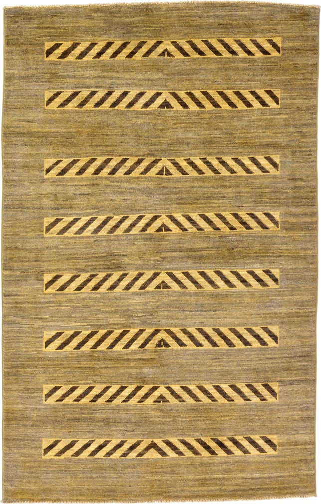 3' 9 x 5' 11 Hand Knotted Modern Ziegler Oriental Rug