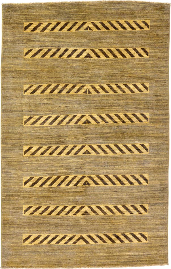 Detail image of 3' 9 x 5' 11 Hand Knotted Modern Ziegler Oriental Rug