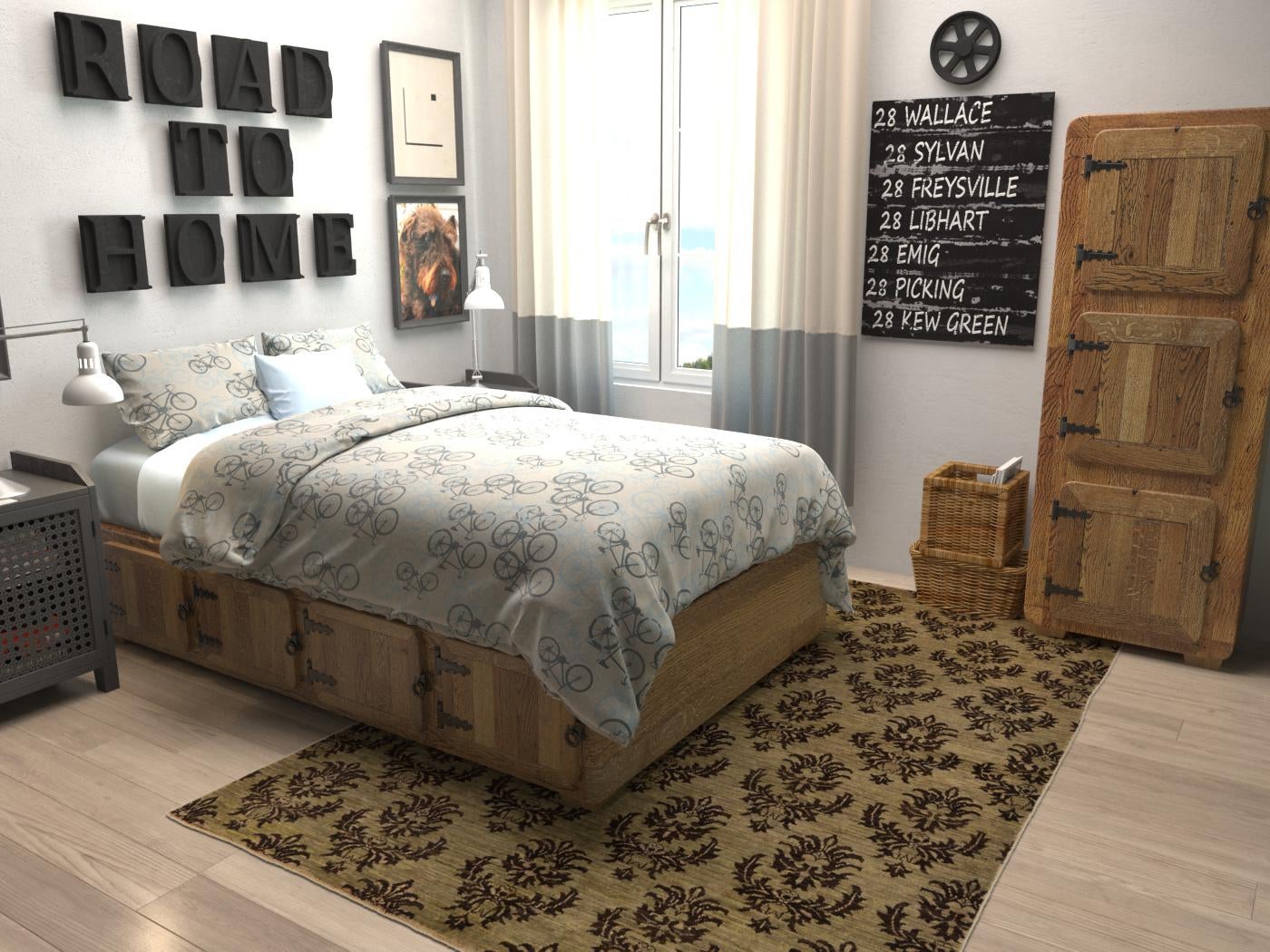 5' 5 x 7' 10 Hand Knotted Modern Ziegler Rug
