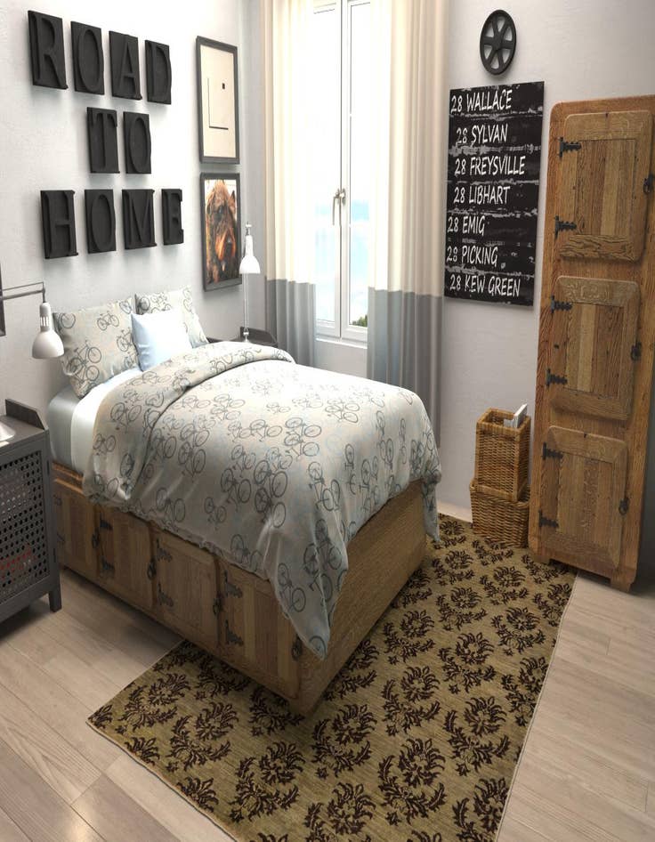 Detail image of 5' 5 x 7' 10  Hand Knotted Modern Ziegler Rug