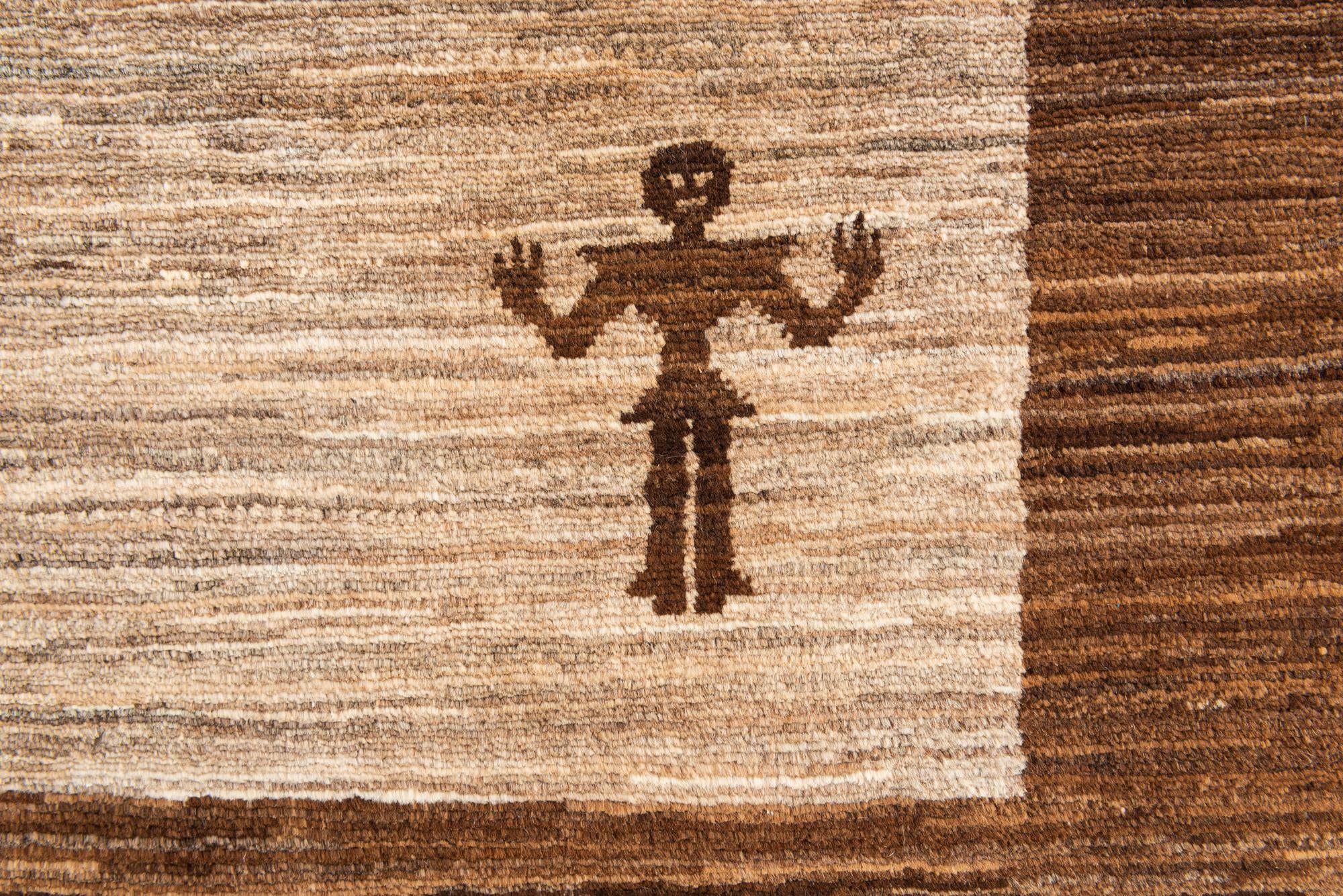 145cm x 195cm Hand Knotted Modern Ziegler Rug