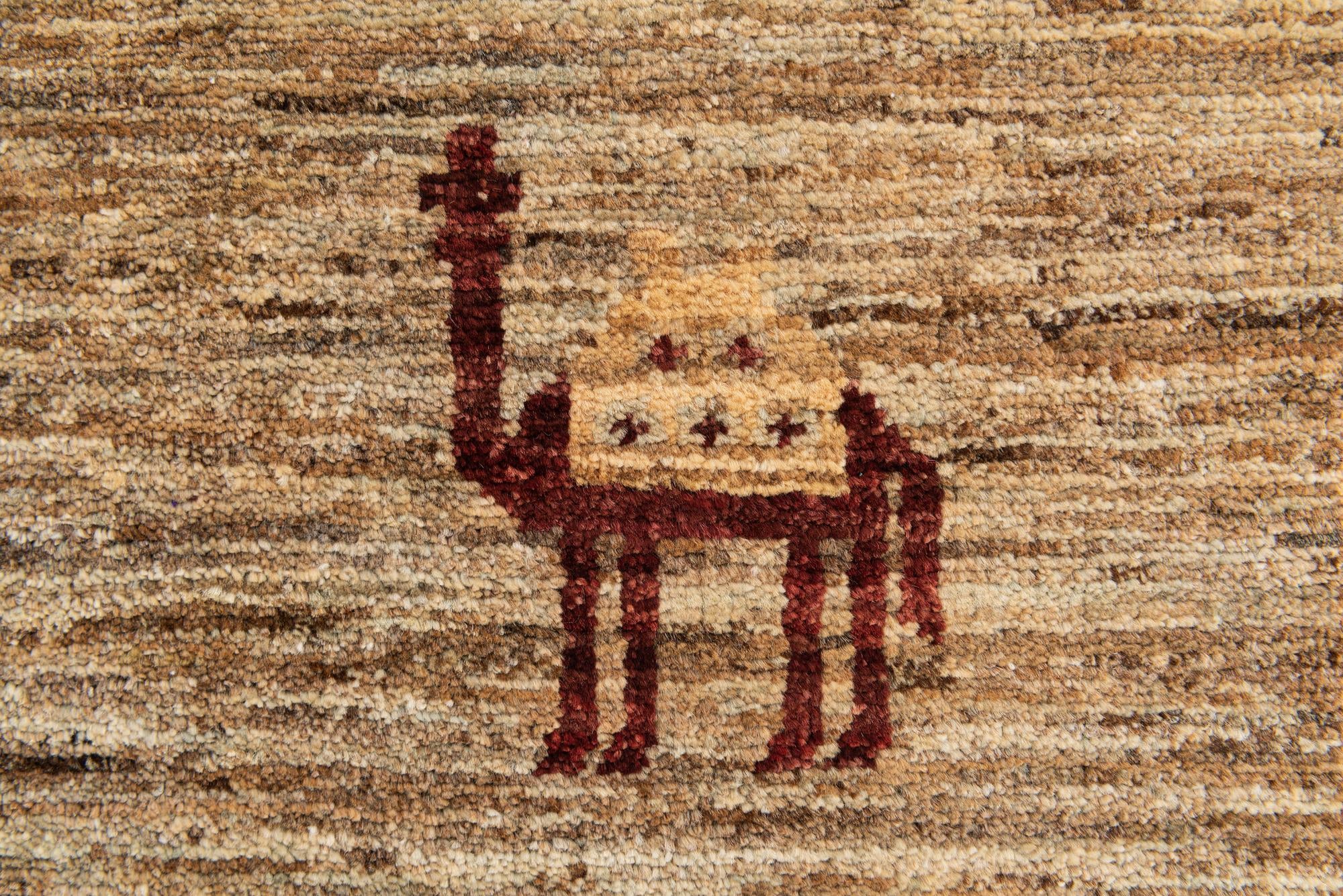 4' 1 x 6' 4 Hand Knotted Modern Ziegler Rug