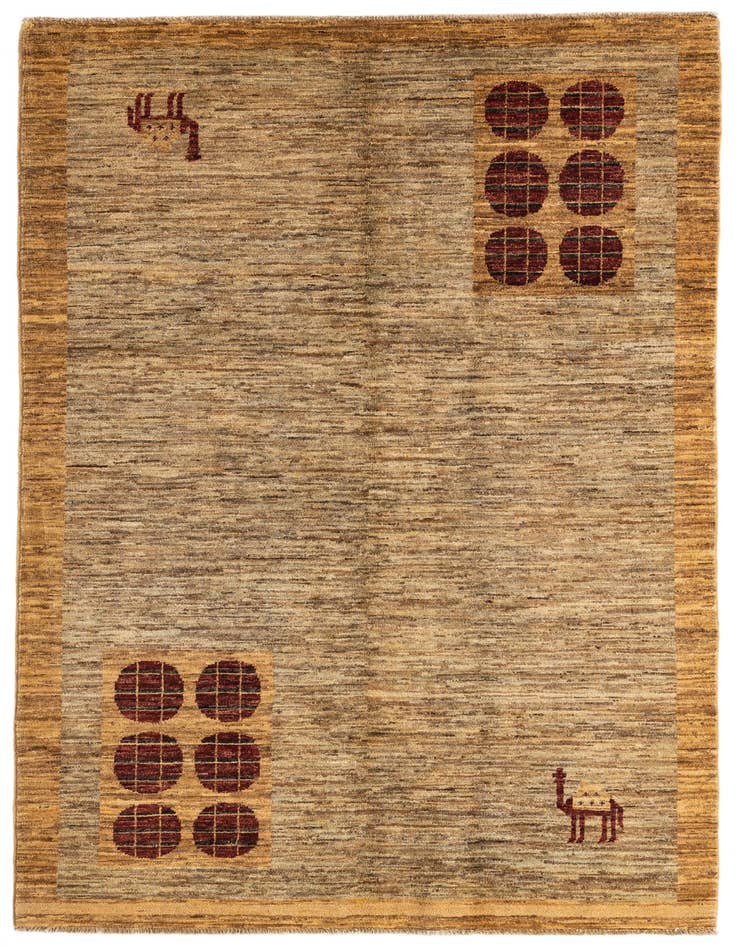 Detail image of 4' 1 x 6' 4 Hand Knotted Modern Ziegler Rug