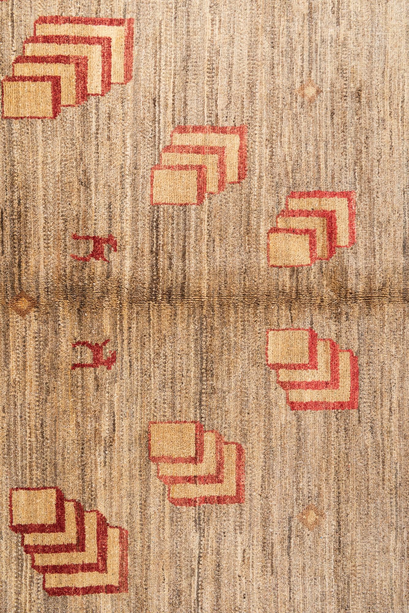4' x 6' Hand Knotted Modern Ziegler Rug