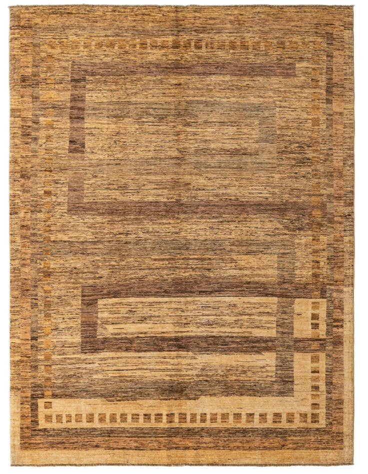 Detail image of 6' 1 x 8' Hand Knotted Modern Ziegler Rug