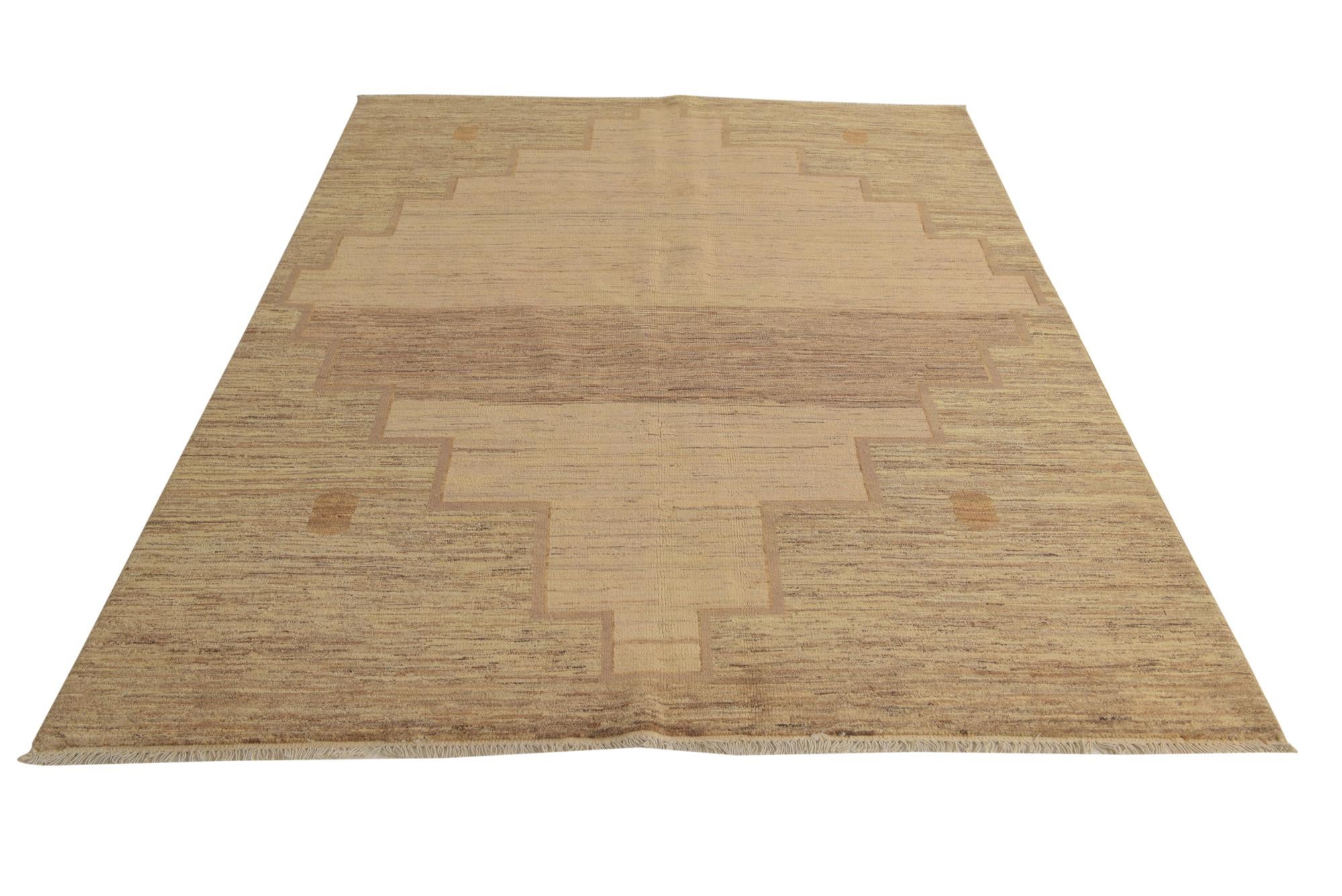 5' 8 x 7' 9 Hand Knotted Modern Ziegler Rug