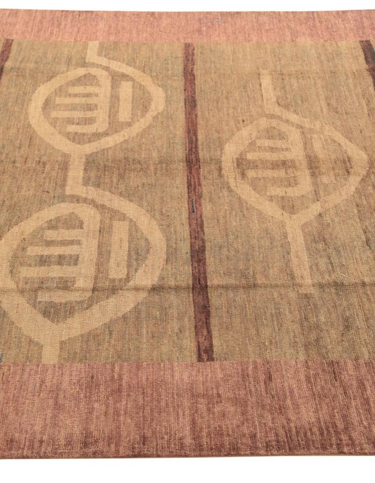 Detail image of 5' 7 x 7' 8  Hand Knotted Modern Ziegler Rug