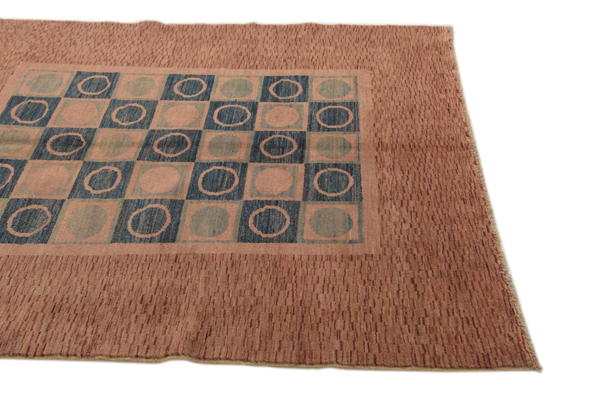 4' 10 x 6' Hand Knotted Modern Ziegler Rug