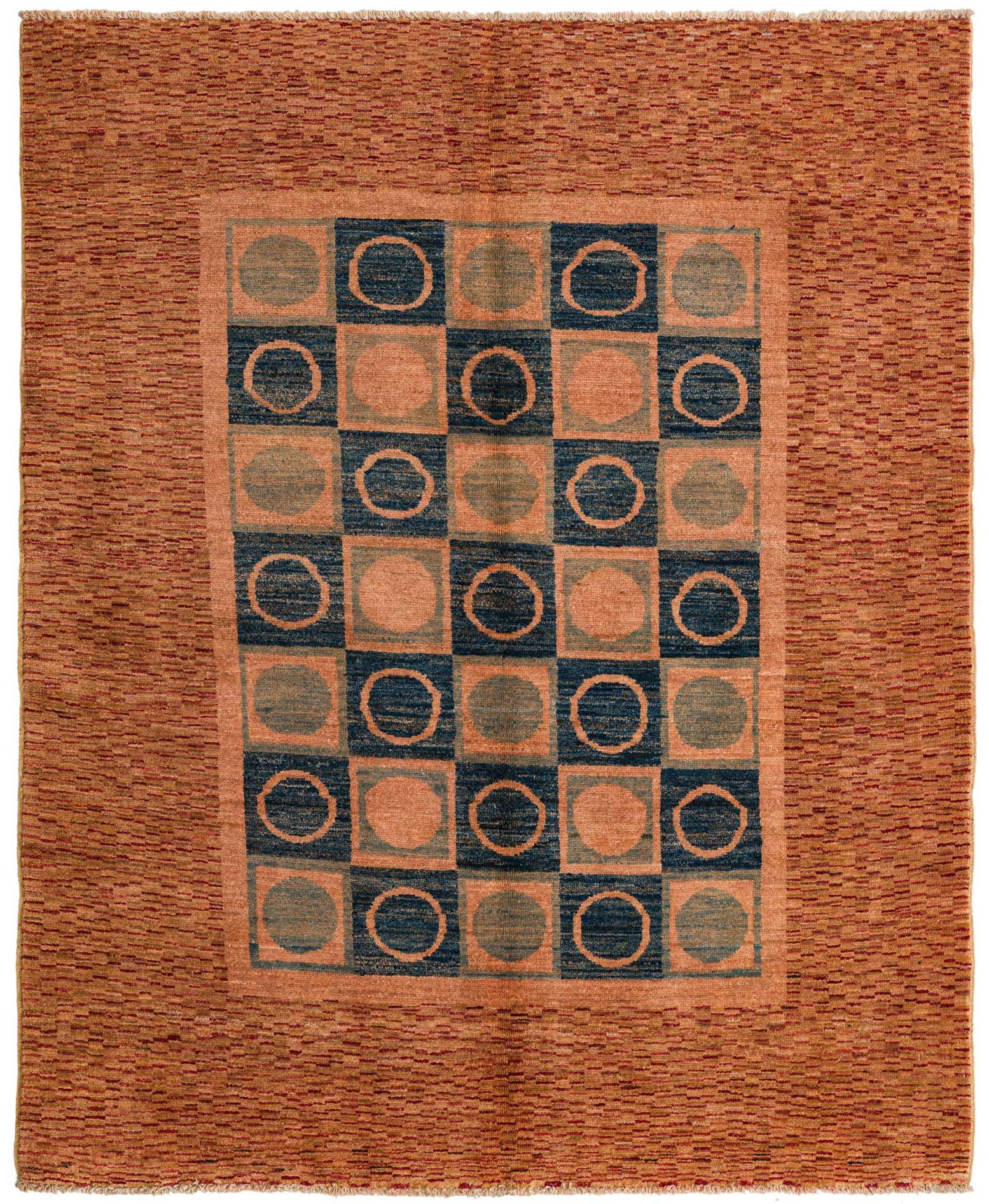 4' 10 x 6' Hand Knotted Modern Ziegler Rug