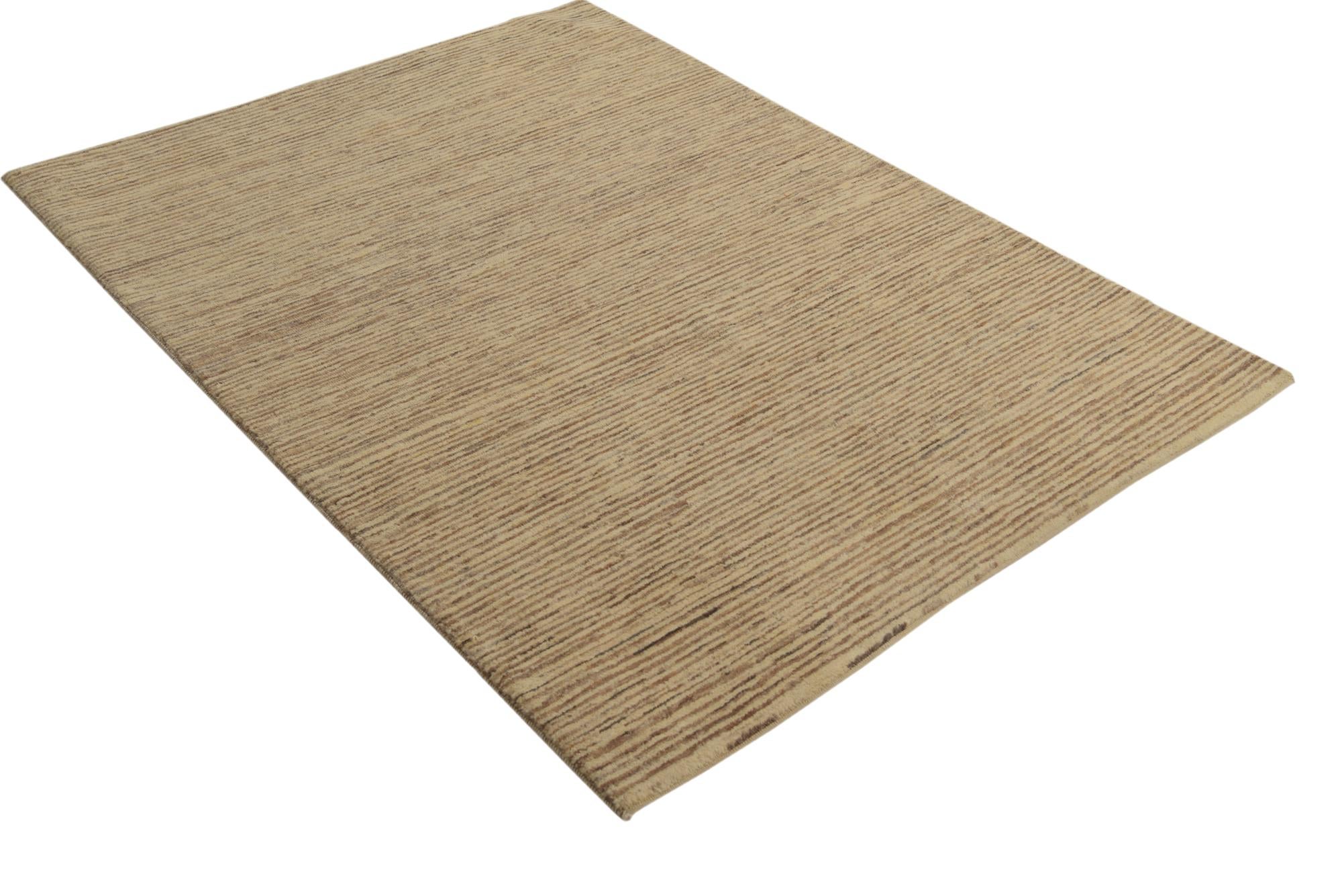 4' 7 x 6' 4 Hand Knotted Modern Ziegler Rug