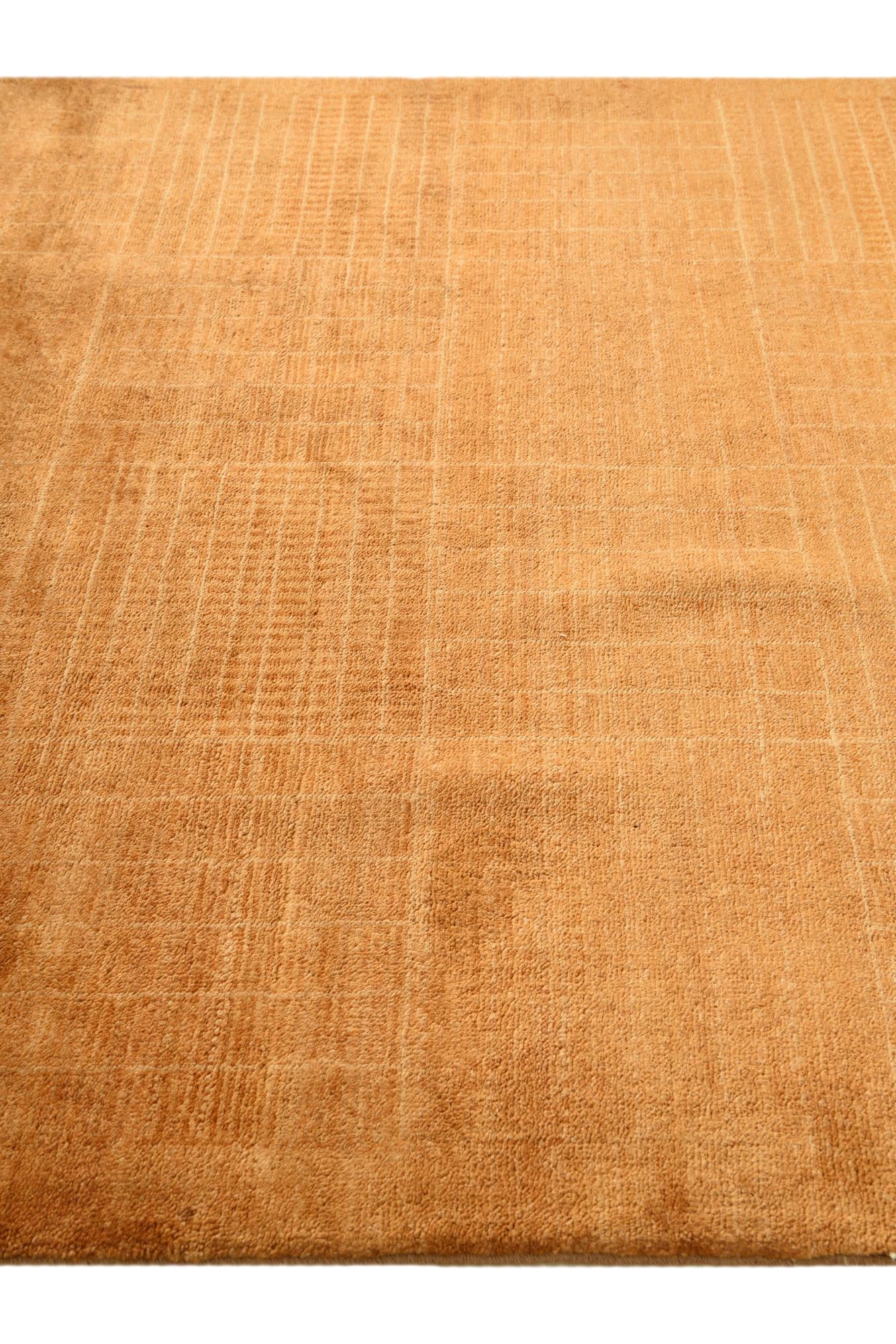 4' 6 x 6' 2 Hand Knotted Modern Ziegler Wool Rug