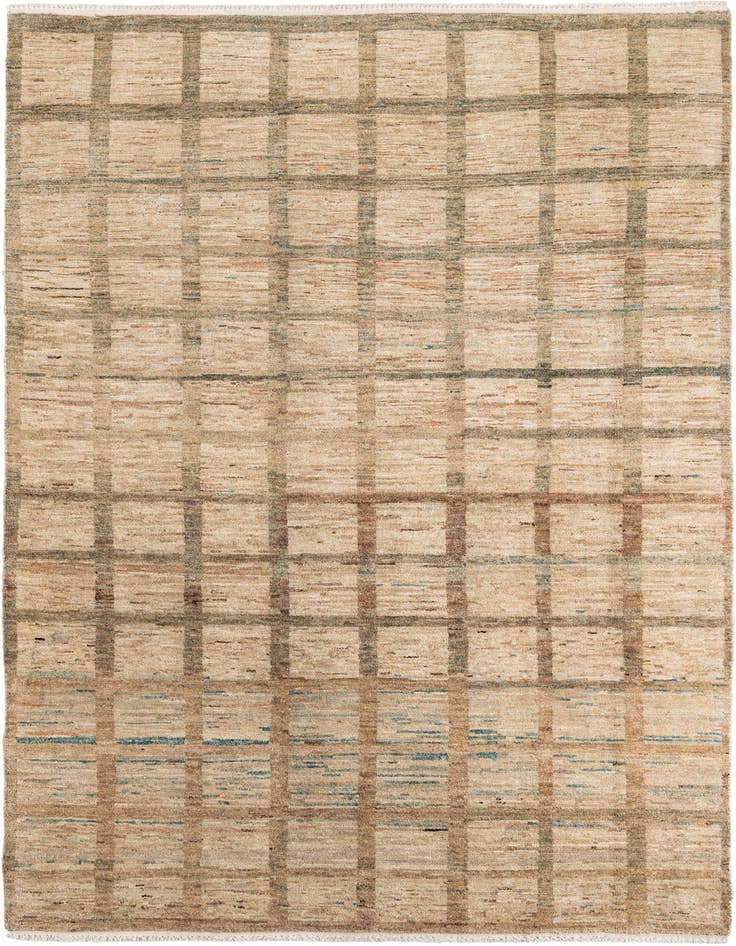 Detail image of 6' 8 x 9' 4 Hand Knotted Modern Ziegler Wool Rug