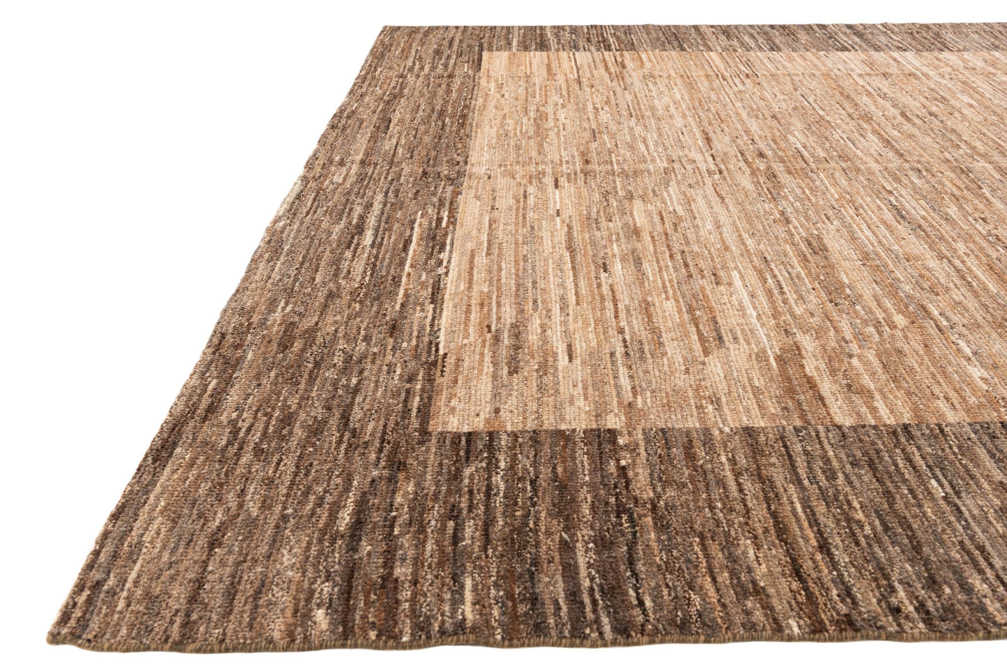 9' 4 x 12' 10 Hand Knotted Modern Ziegler Rug