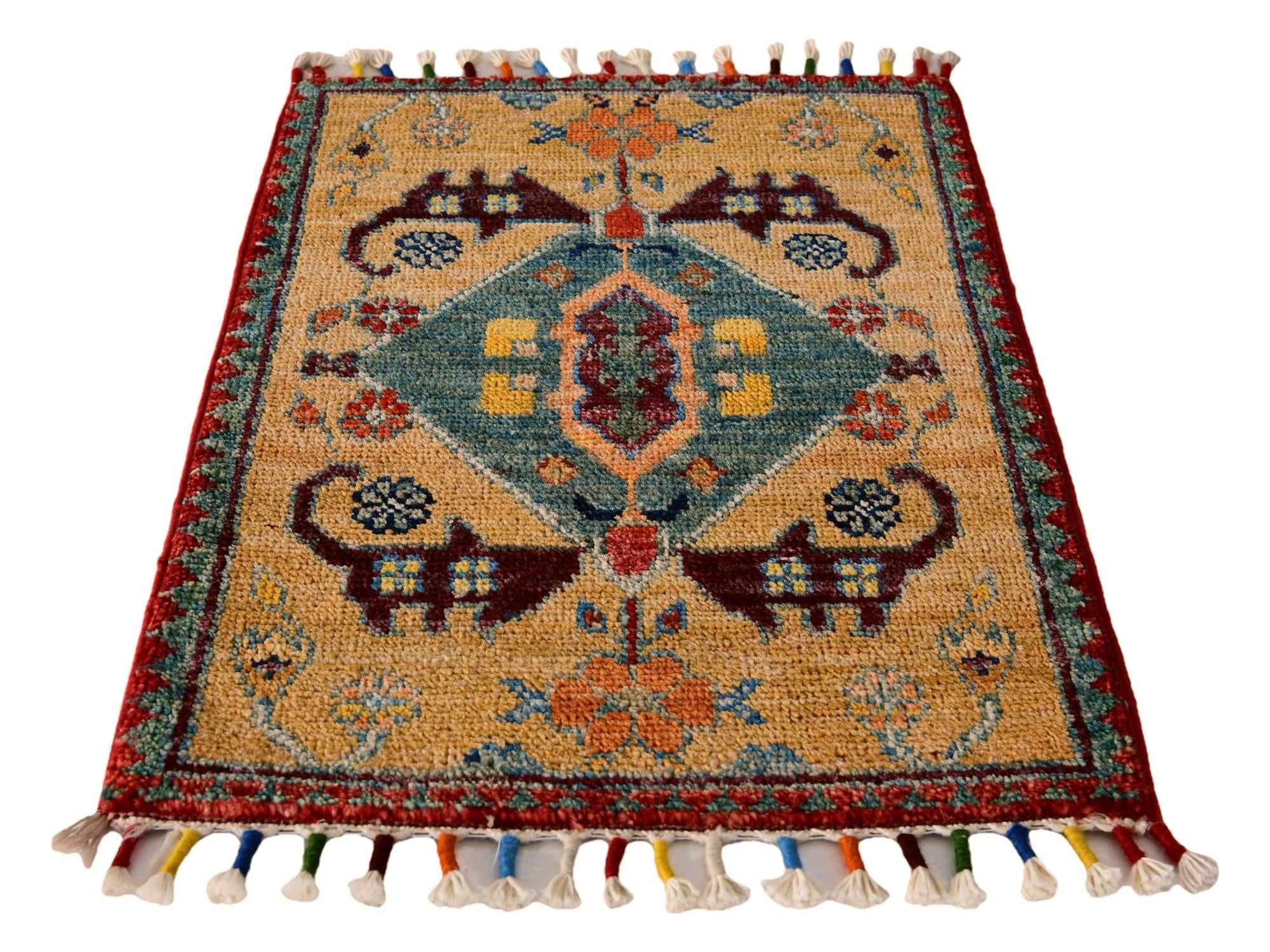 1' 5 x 2' Hand Knotted Modern Ziegler Rug