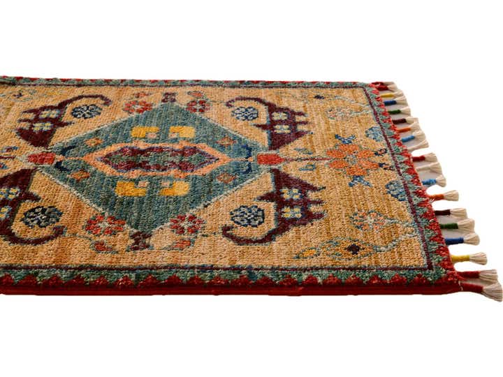 1' 5 x 2' Hand Knotted Modern Ziegler Rug