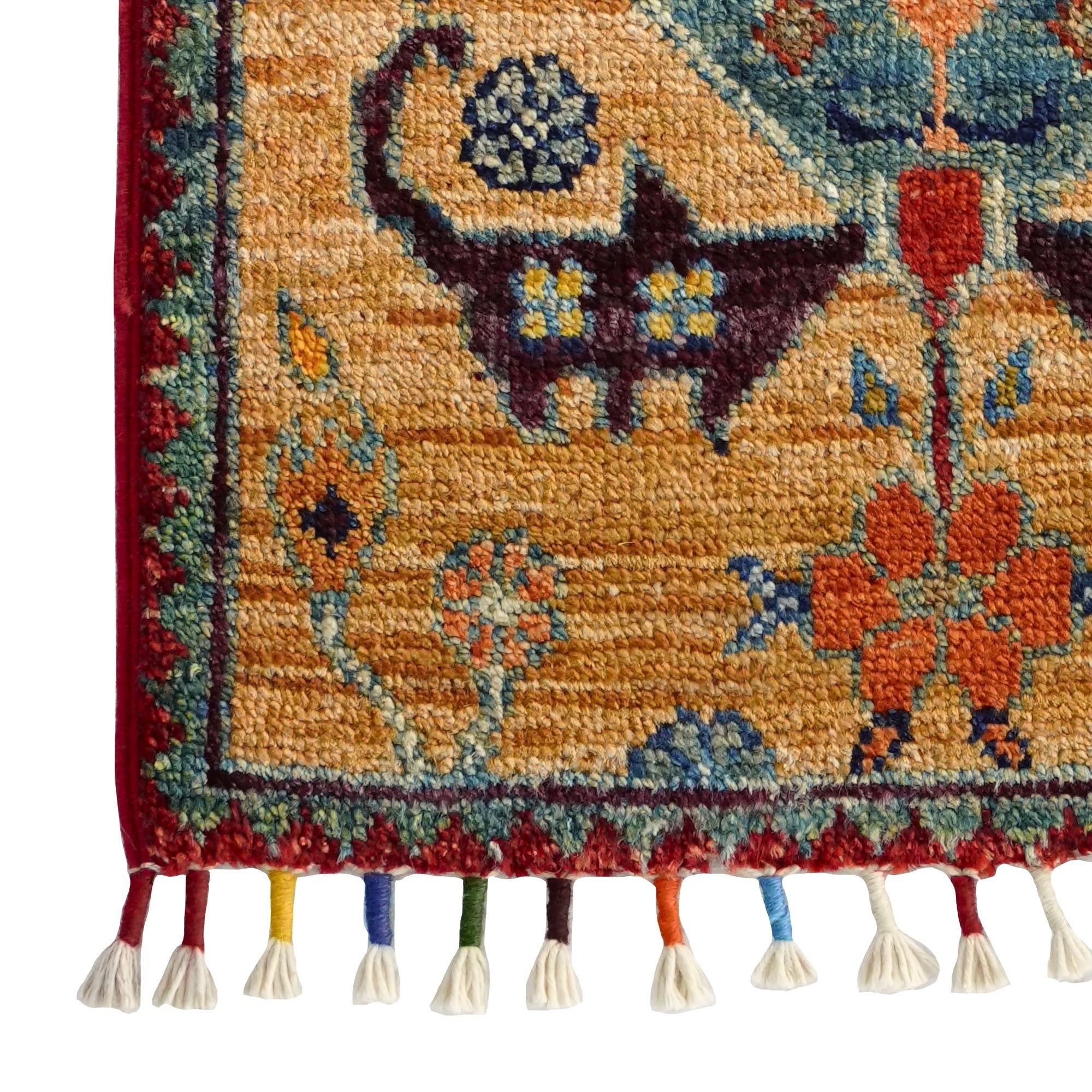 1' 5 x 2' Hand Knotted Modern Ziegler Rug