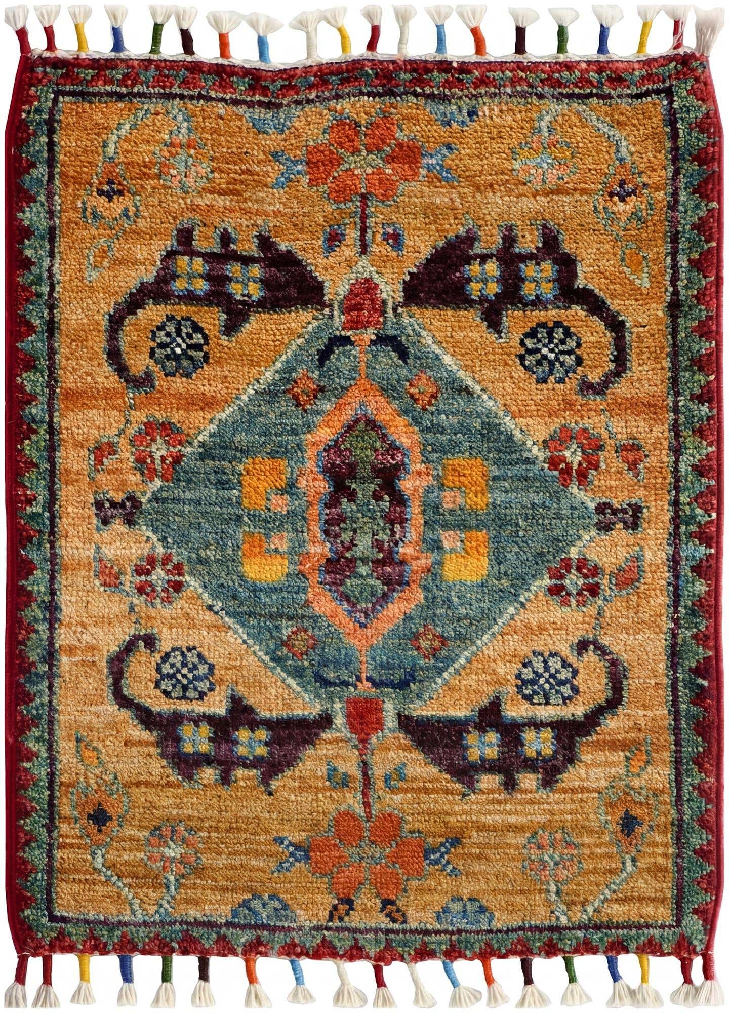 1' 5 x 2' Hand Knotted Modern Ziegler Rug