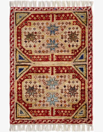 1' 5 x 2' 2 Hand Knotted Modern Ziegler Rug