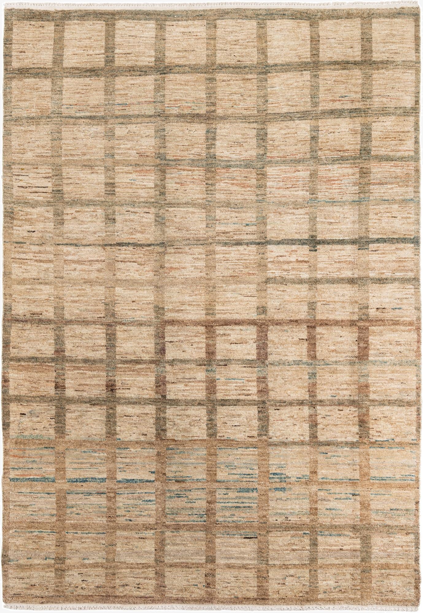 6' 8 x 9' 4  Hand Knotted Modern Ziegler Wool Rug