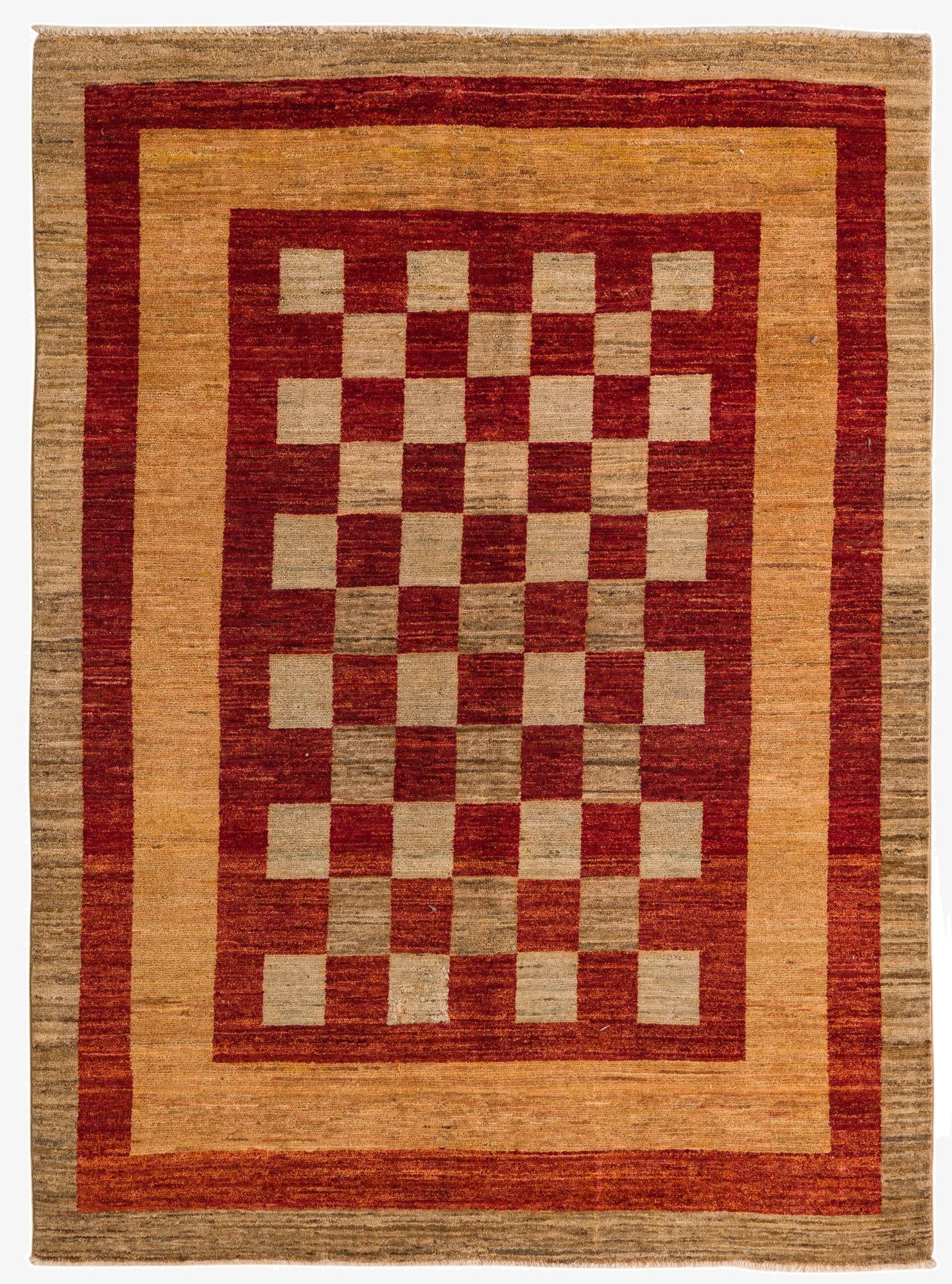 4' 9 x 6' 6  Hand Knotted Modern Ziegler Rug