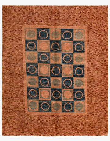 4' 10 x 6' Hand Knotted Modern Ziegler Rug