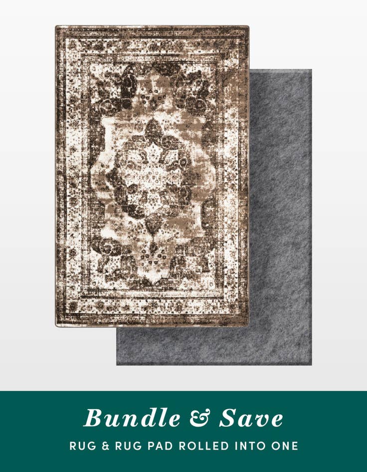 Detail image of 6' x 9' Monaco Rug With Pad Bundle