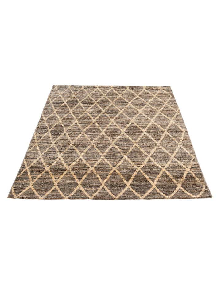 4' 9 x 6' 8 Hand Knotted Moroccan Wool Rug