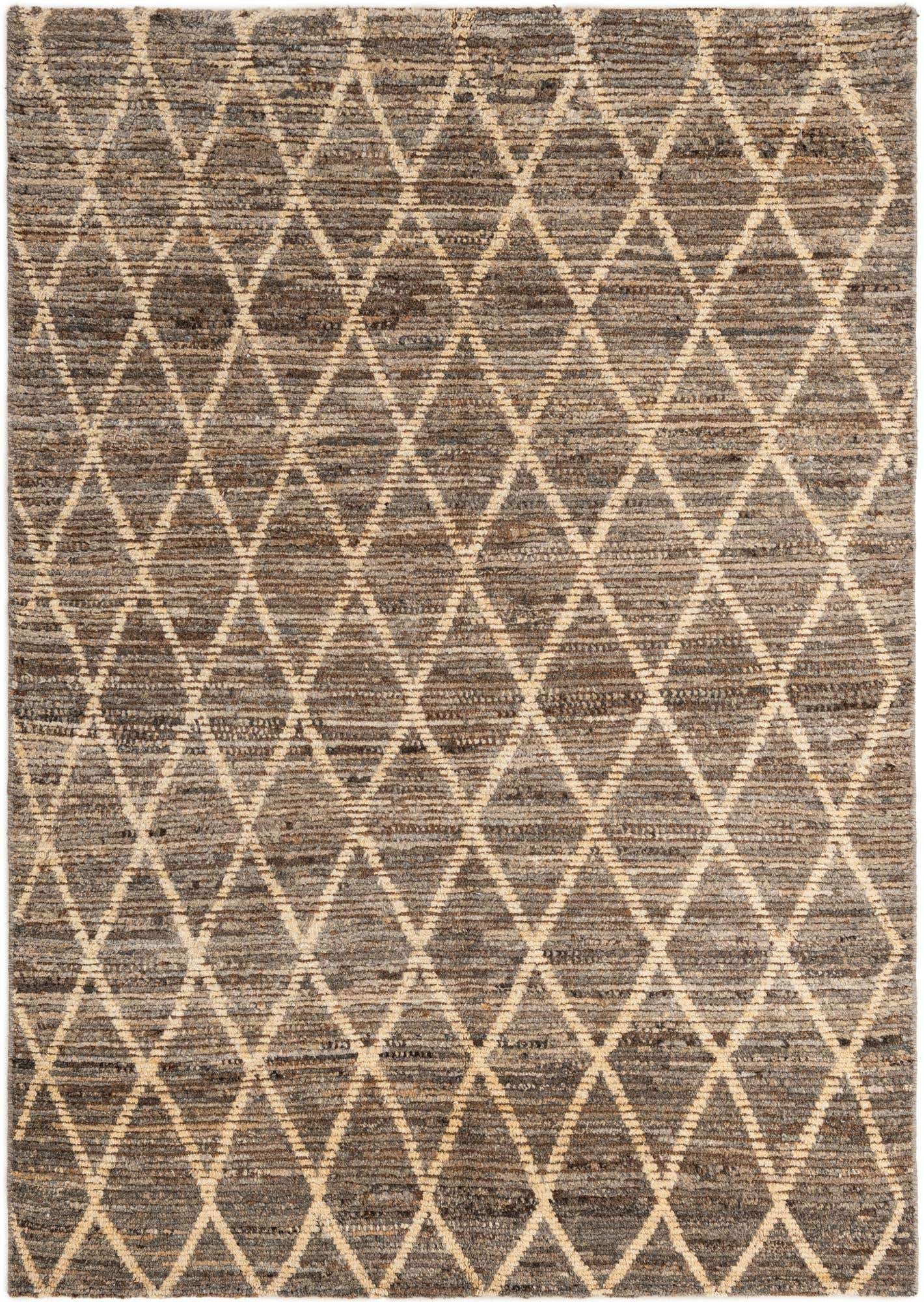 4' 9 x 6' 8 Hand Knotted Moroccan Wool Rug