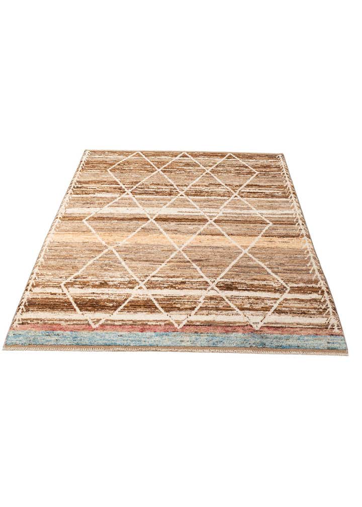 6' 5 x 9' 5 Hand Knotted Moroccan Wool Rug