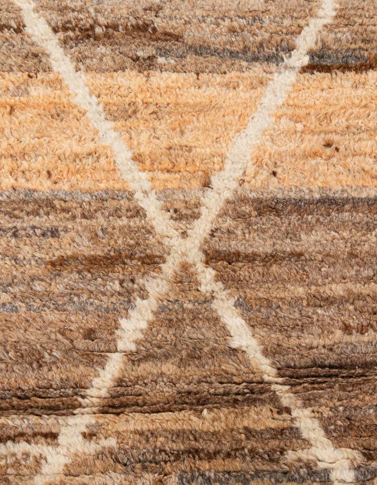 Detail image of 6' 5 x 9' 5  Hand Knotted Moroccan Wool Rug
