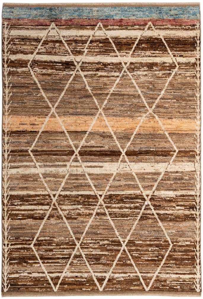 6' 5 x 9' 5 Hand Knotted Moroccan Wool Rug
