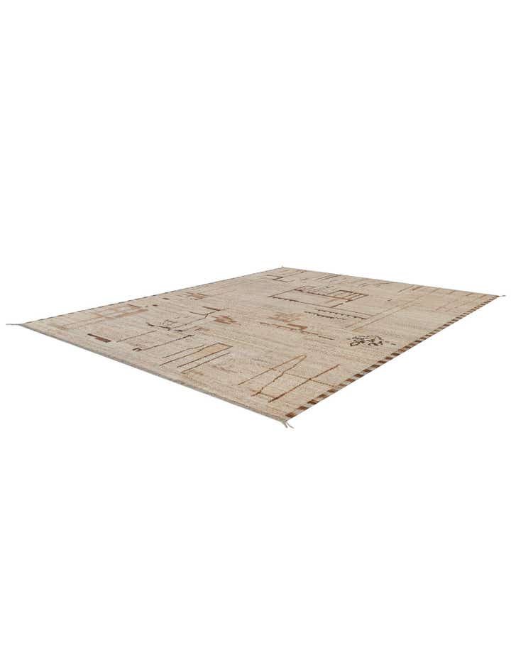 9' 4 x 12' 2 Hand Knotted Moroccan Wool Rug