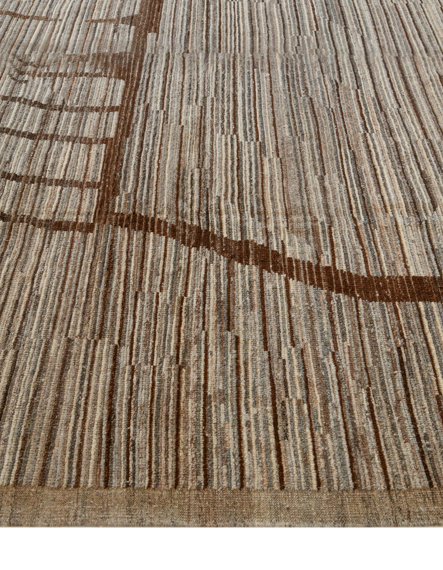 10' 2 x 13' 7 Hand Knotted Moroccan Wool Rug