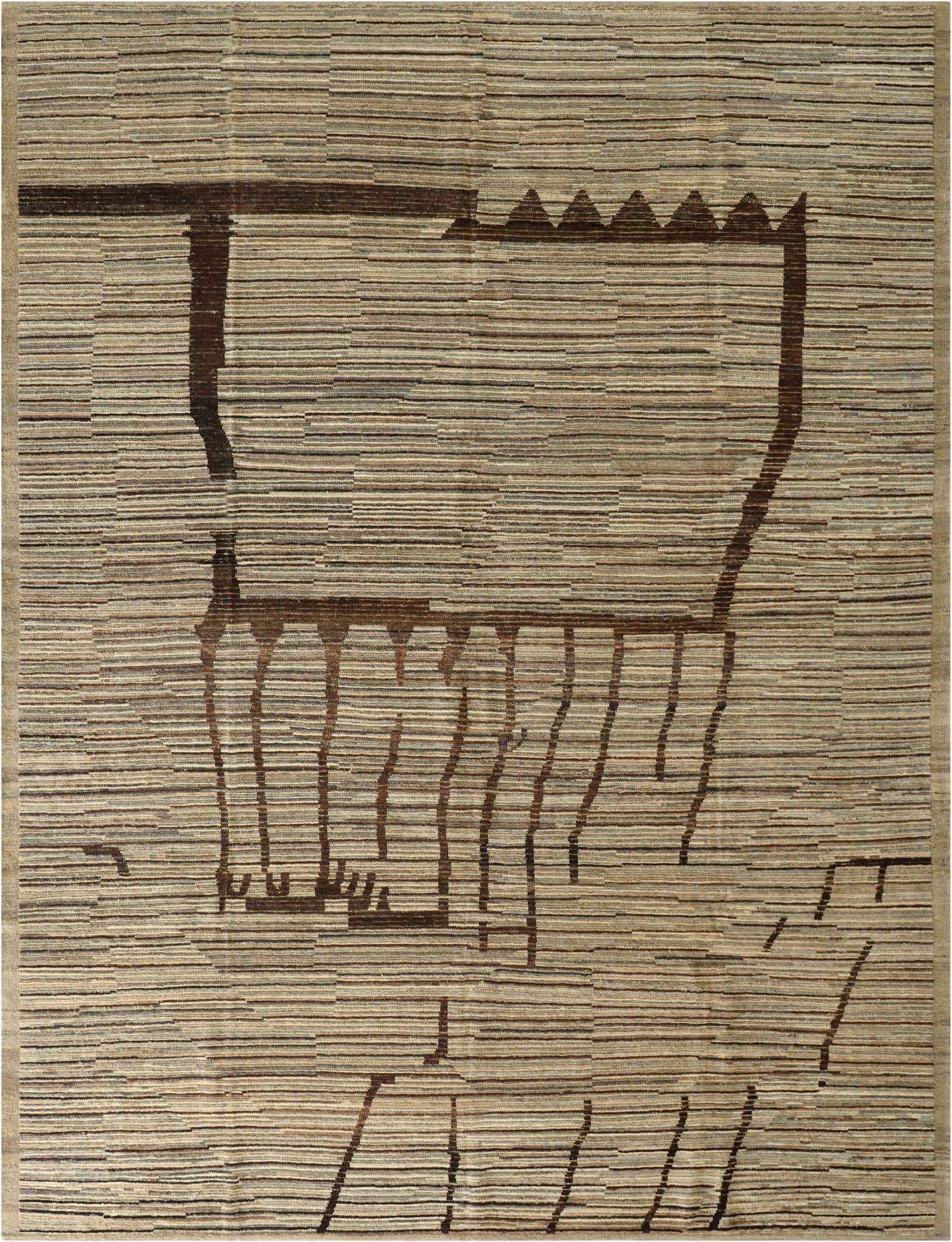 10' 2 x 13' 7 Hand Knotted Moroccan Wool Rug