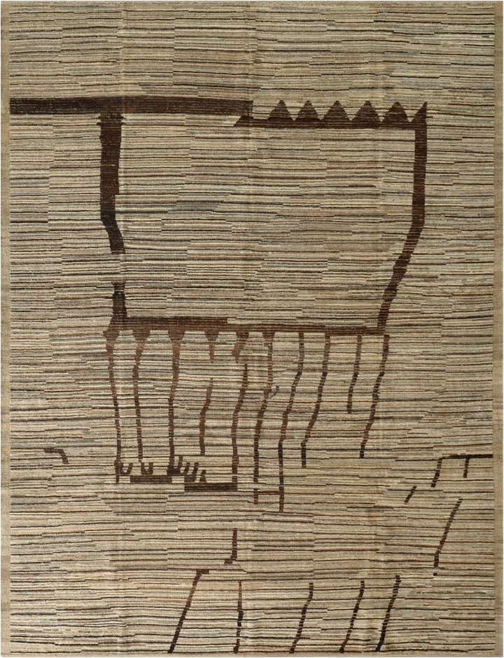 10' 2 x 13' 7 Hand Knotted Moroccan Wool Rug