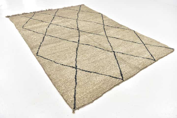 6' 8 x 9' 2 Hand Knotted Moroccan Wool Rug