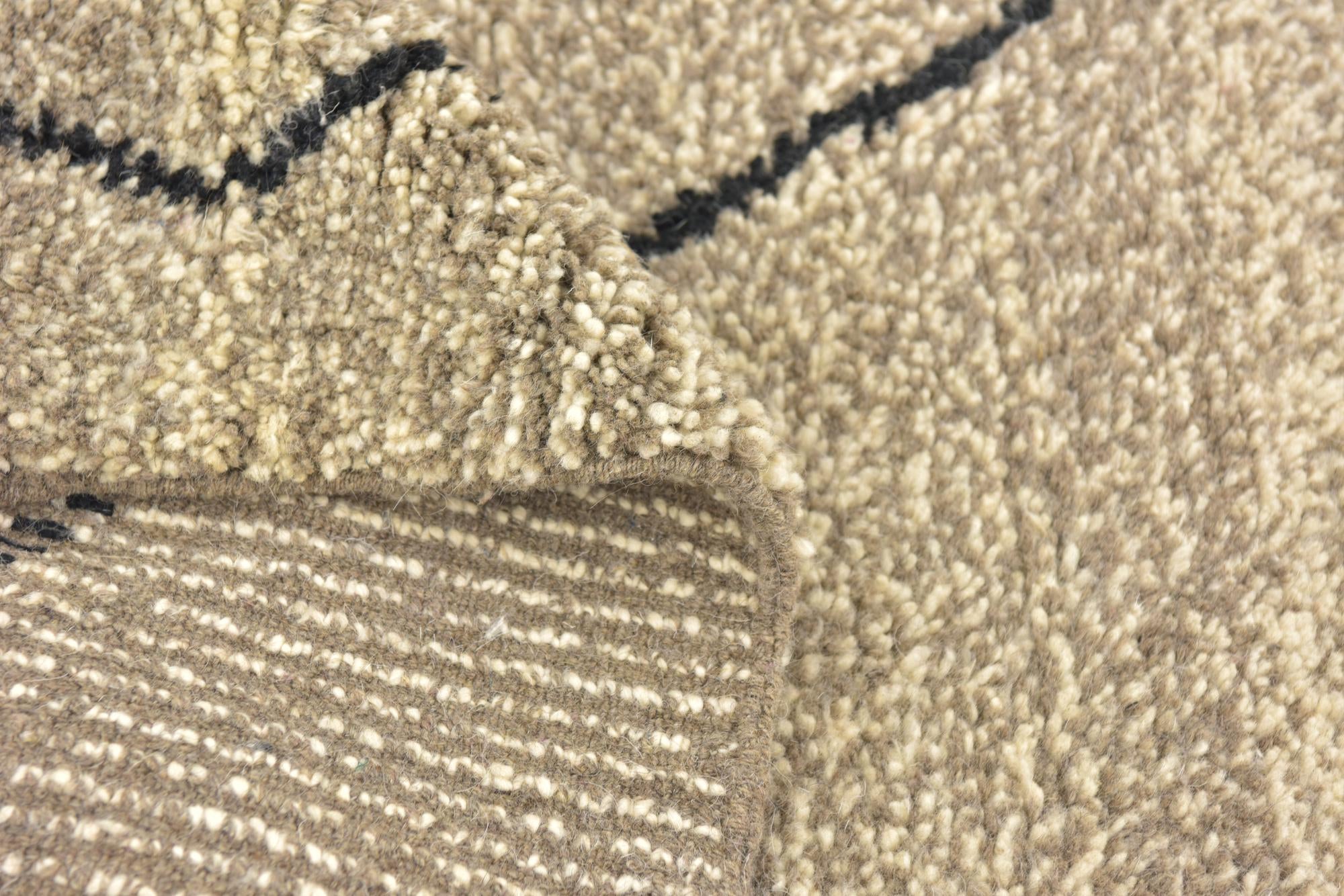 6' 8 x 9' 2 Hand Knotted Moroccan Wool Rug