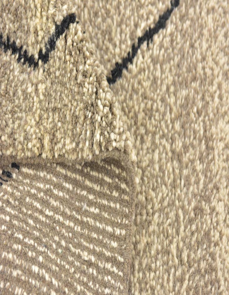 Detail image of 6' 8 x 9' 2  Hand Knotted Moroccan Wool Rug