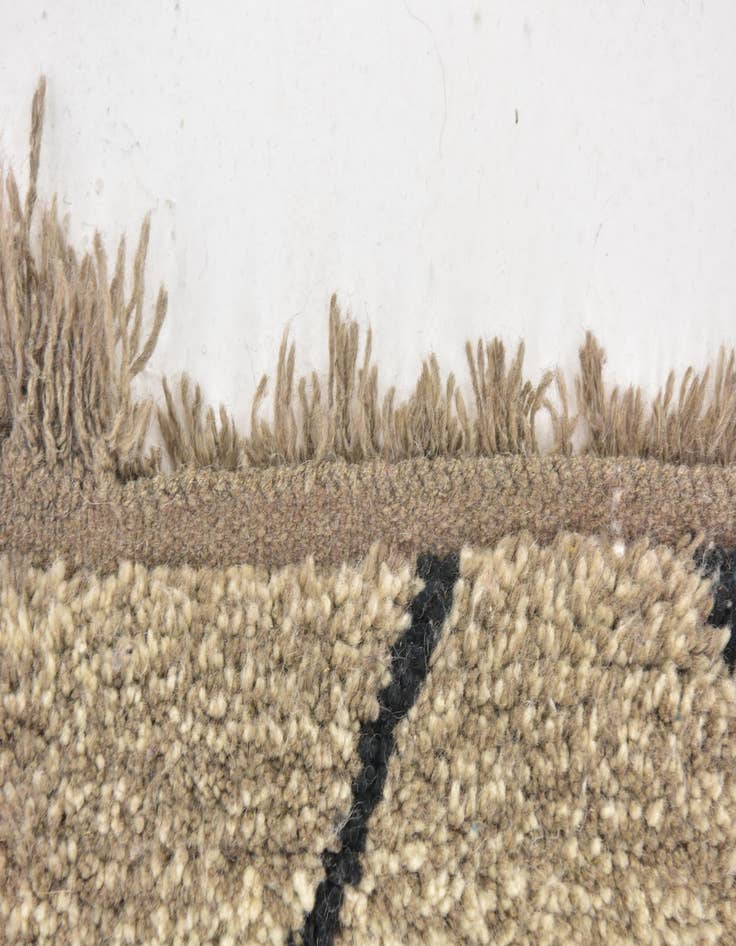 Detail image of 6' 8 x 9' 2  Hand Knotted Moroccan Wool Rug