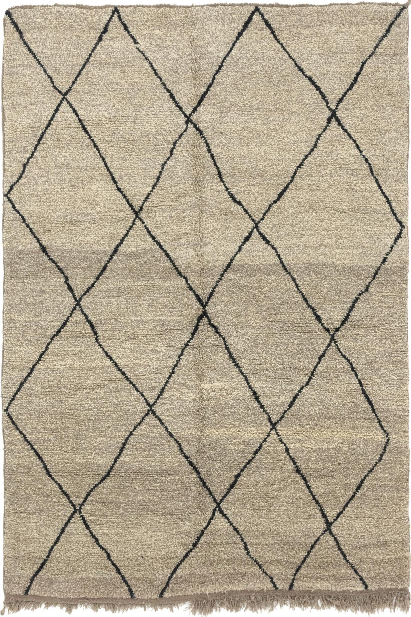 6' 8 x 9' 2 Hand Knotted Moroccan Wool Rug