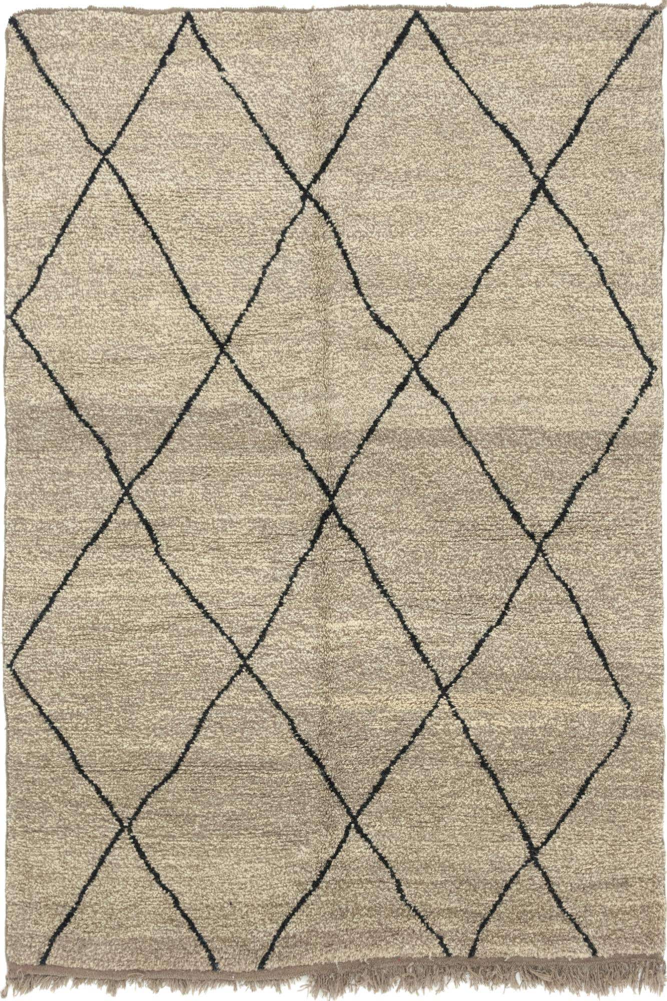 6' 8 x 9' 2 Hand Knotted Moroccan Wool Rug