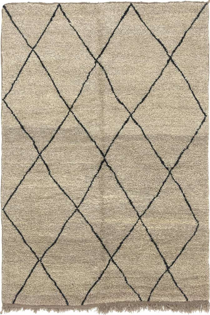 6' 8 x 9' 2 Hand Knotted Moroccan Wool Rug