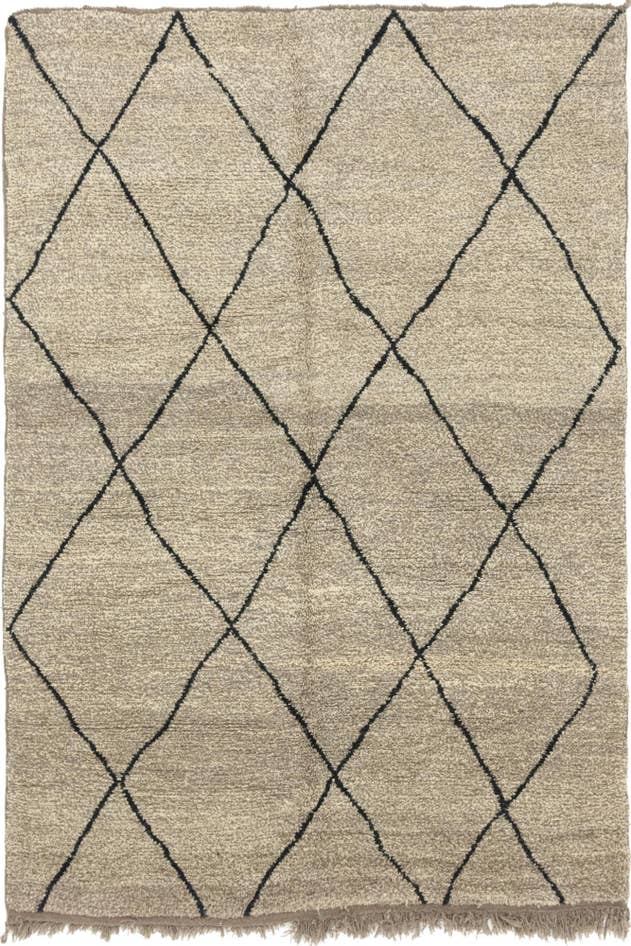 Detail image of 6' 8 x 9' 2 Hand Knotted Moroccan Wool Rug