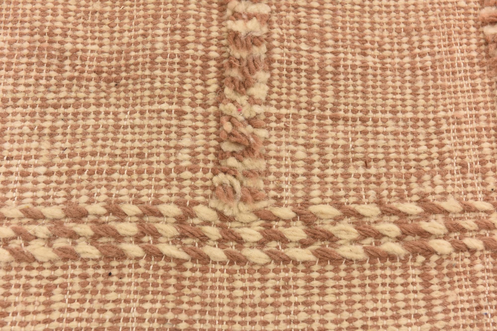 5' x 8' 2 Hand Knotted Moroccan Wool Rug